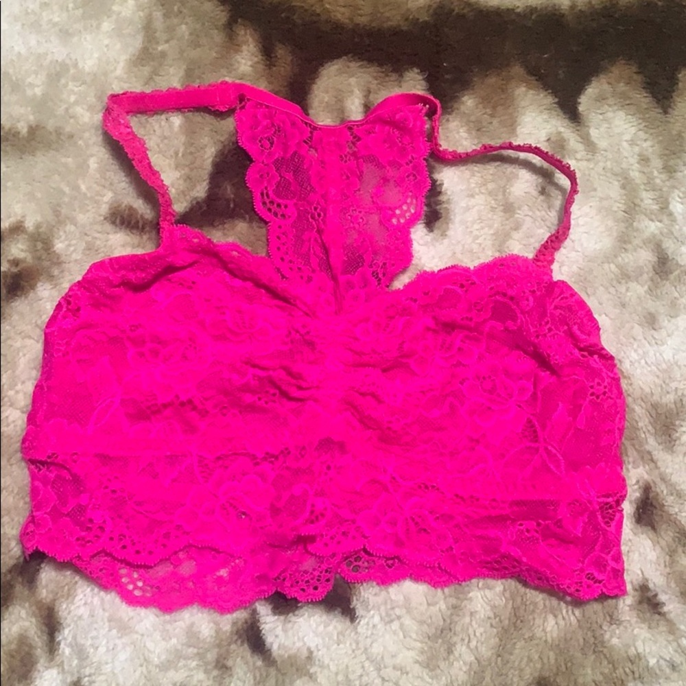 PINK bralette lace